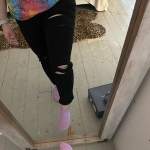 Black ripped jeans